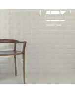 بلاط مترو 10×20×0.8 سم - أبيض فاتح