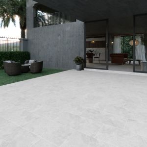 بلاط أرضيات خارجي 40×80×1.4 سم - رمادي فاتح 