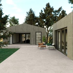 بلاط أرضيات خارجي 40×80×1.4 سم - بيج غامق