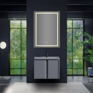 مرآة حمام مستطيلة مع إضاءة ليد 80×50 سم - (TC-820)
