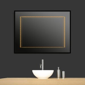 مرآة حمام مستطيلة ثلاثية الأبعاد 80×60 - انفينيتي