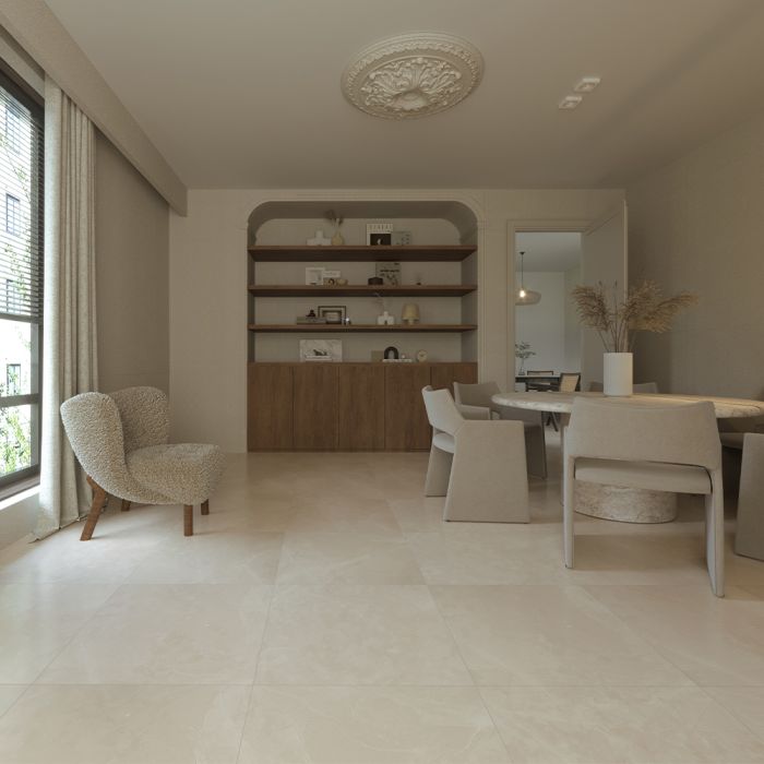 بلاط أرضيات بورسلان 60×60×1.2 سم - بيج فاتح