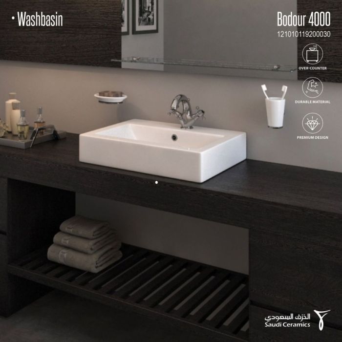 BODOR 4000 Over Counter Top Wash Basin 60 cm - off white