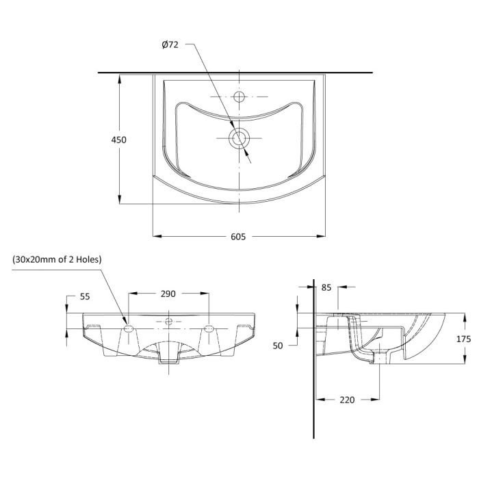 Wash Basin BODOR 7000