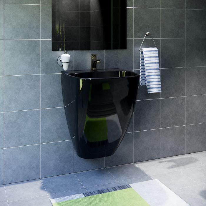 TYPE-A Wall Hung Wash Basin - BLACK