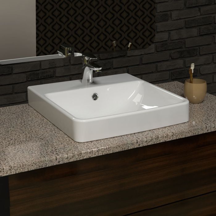 TYPE-G Over Counter Top Wash Basin 48cm - OFF WHITE