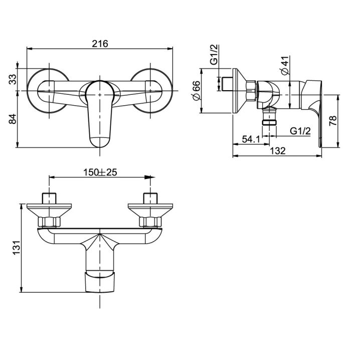 Shower Mixer Exposed - COMO