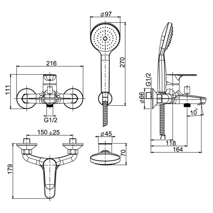 Bath Mixer - COMO