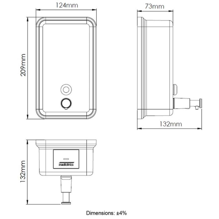 Soap Dispenser 1.1 L- MEDICLINICS