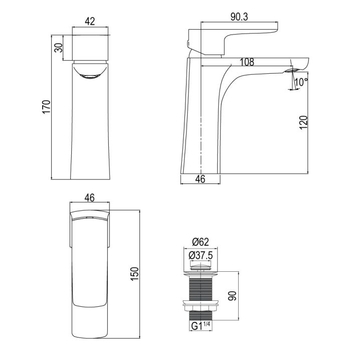 SC CUBIST WB MIXER 12 cm S