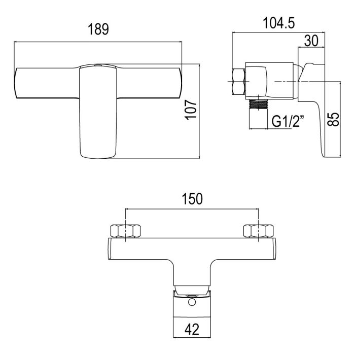 SC CUBIST SHOWER MIXER 