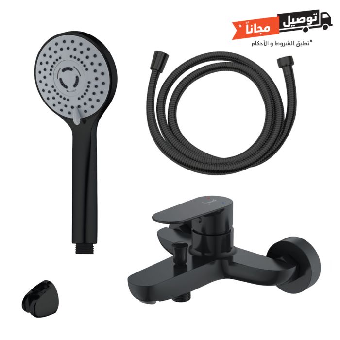 BATH MIXER STARK WITH HAND SHOWER BLACK