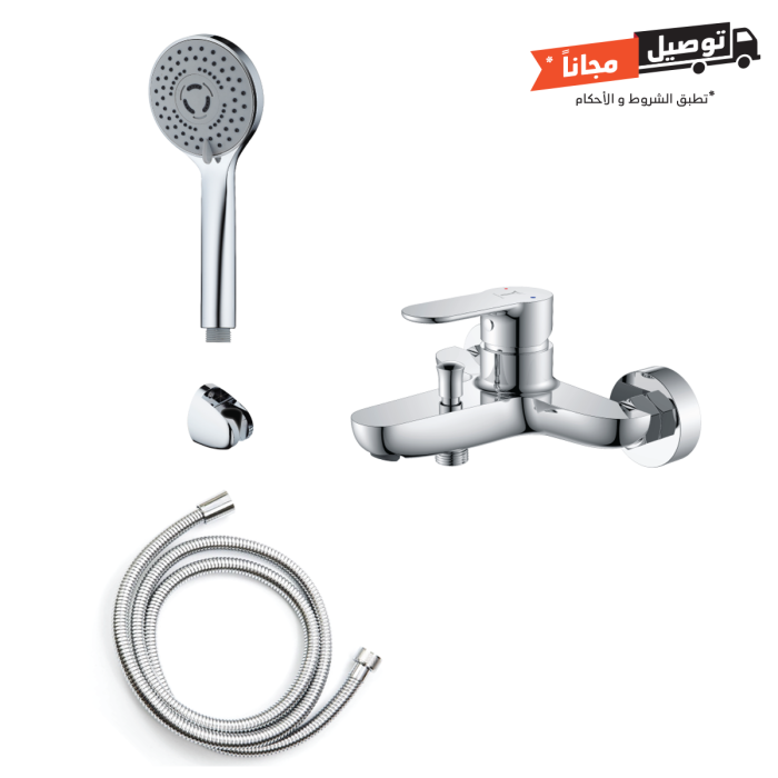 BATH MIXER WITH HAND SHOWER - RISE 