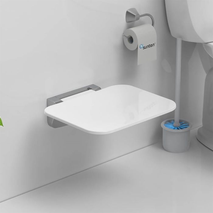 Shower Seat White - Saudi Ceramics