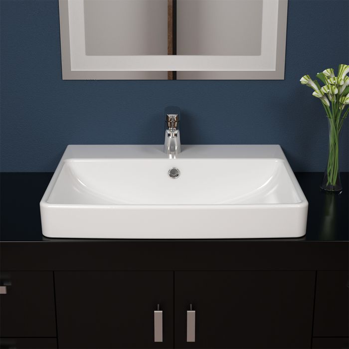 TYPE-G Over Counter Top Wash Basin 60cms - OFF WHITE