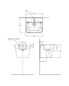 مغسلة معلقة أوركس - ميراج 
