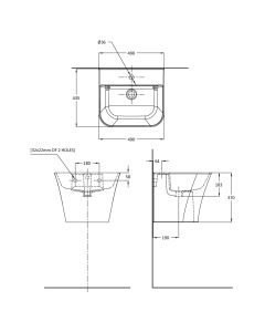 مغسلة معلقة - ميراج 