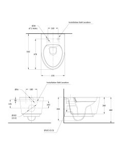 كرسي دورة مياه معلق أوركس - انفينتي 