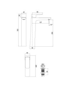 خلاط مغسلة - الخزف السعودي 