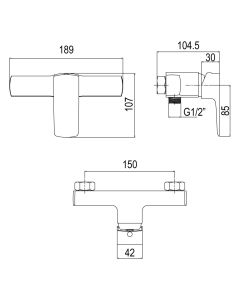 خلاط دش استحمام - الخزف السعودي 