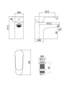 خلاط مغسلة - الخزف السعودي